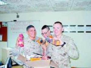 Scouts get cookies to soldiers