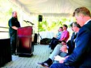 Officials gather to celebrate historic deal