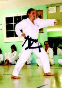 Carlson gets first-degree black belt