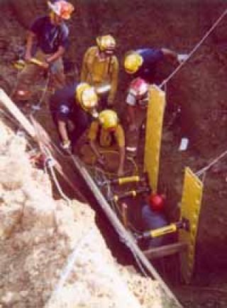 Man killed in trench
