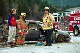 Wreck on I-90 injures woman