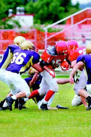 Spring football scrimmage