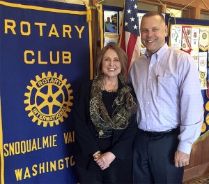 Western Governors University Washington chancellor Jean Floten visited the Rotary of Snoqualmie Valley recently to talk about the nonprofit