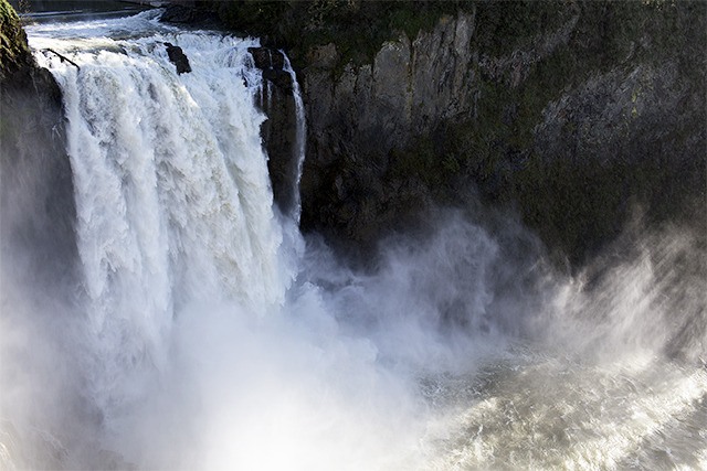 A springtime view of Snoqualmie Falls taken on Thursday