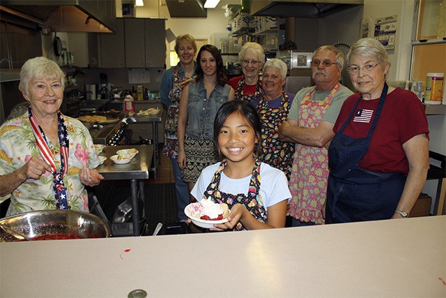 The volunteer crew at Sno-Valley Senior Center in Carnation invites you to stop in for some strawberry shortcake during the Carnation Fourth of July celebration.