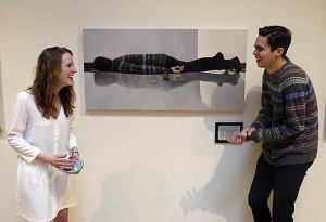 Rebecca Orcutt and her portrait subject