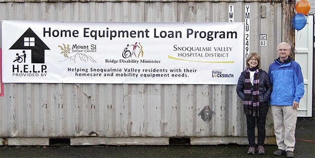 Occupational therapy assistant Susan Lord and Gerry Barney