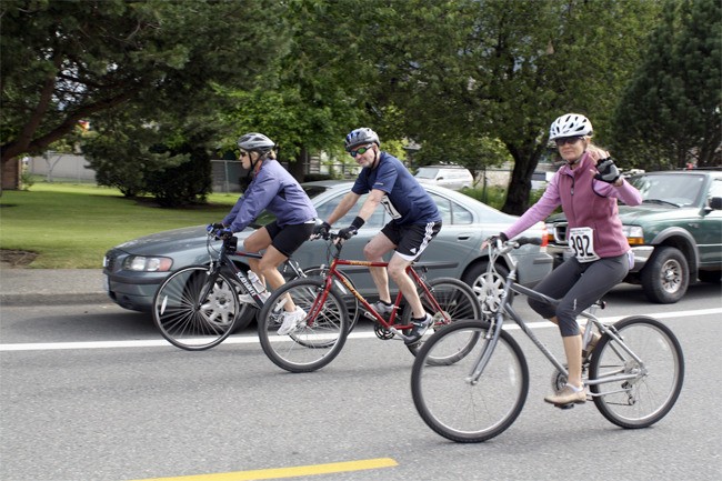 Cyclists begin their journey in the 2011 Tour de Peaks bike run from Si View Park last summer. Tour de Peals returns August 12.