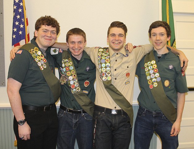 Local Scouts recently earning their Eagle ranks are