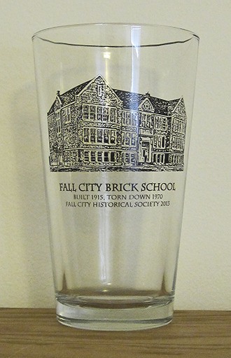 Fall City Historical Society's new collector's glass gets its launch on Fall City Days. This remembers the 1915-1970 brick school house