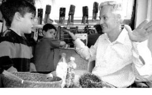 Local TV celebrity John Curley toured Encompass on Wednesday