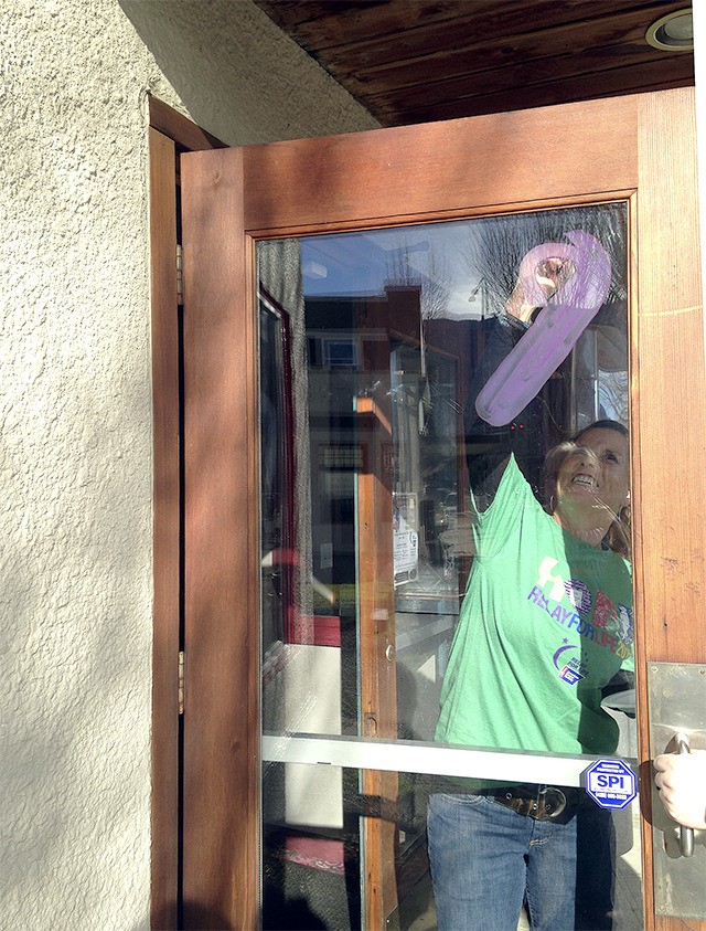 Relay for Life board member Sharon Piper is literally painting the Valley purple