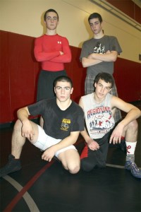 Seniors on the Red Wolves wrestling team: Top