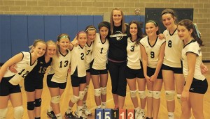 Champions' trophy for RidgeValley U-12 volleyball team