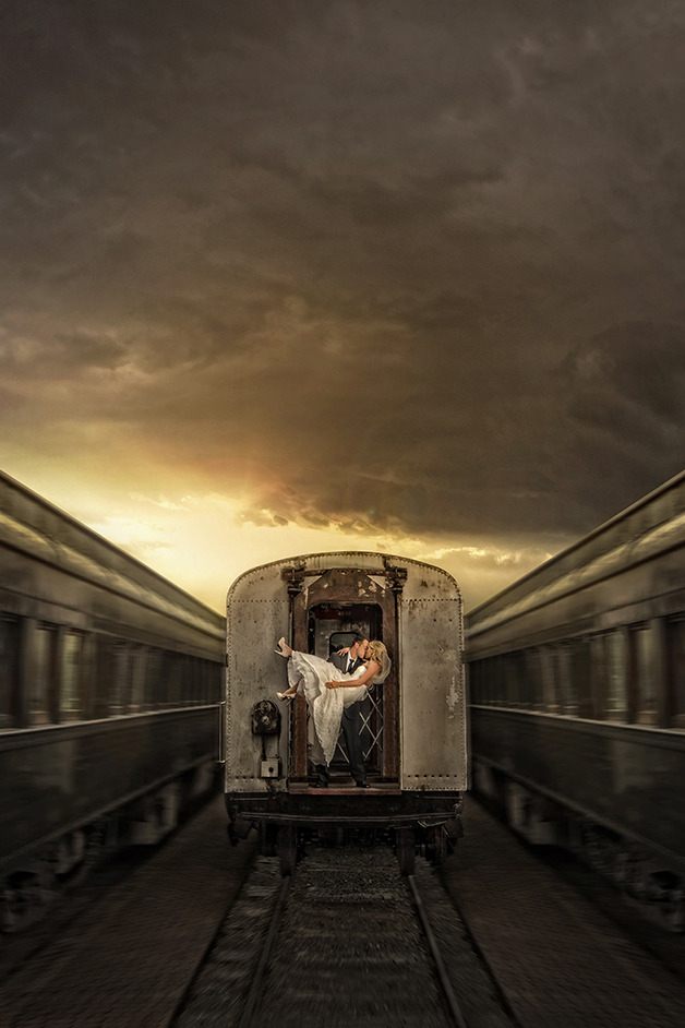 Tyler and Rachael Austin won gold in the Wedding & Portrait Photographers International's Awards of Excellence for this wedding photo