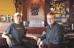 Finaghty’s co-owners Lisa McCord and Phil Stafford relax at the bar before the lunch crowd arrives. The husband and wife team did their homework before opening the pub