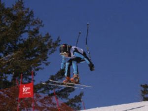 North Bend’s Linnea Baysinger competes at the Junior Olympics in Idaho. Baysinger won the J4 division and earned a trip to an international competition in Canada.
