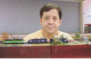 Hanging out in his work room