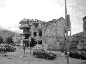 Ruined buildings in Sarajevo