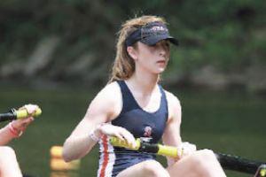 Megan Hutchison of Snoqualmie rows with teammates on her Sammamish Rowing Association boat during competition. Her boat finished fifth in this year’s Petite 8+ final in the Women’s Youth Lightweight division at the national championships in Cincinnati.