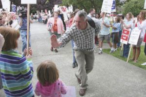 Heading into a bargaining session at the Snoqualmie Valley School District office