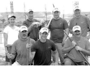 Employees from Gordon Construction and Chinook Lumber