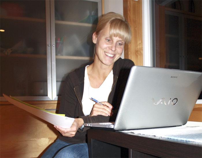 Helping at a phone bank