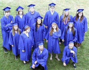 Two Rivers grads gather and ‘ponder’ in a group photo; Pictured are