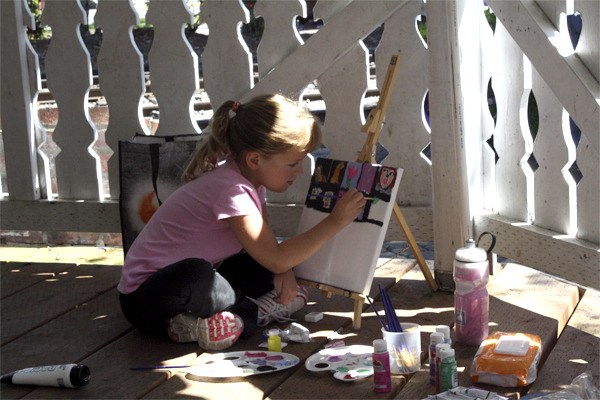 Children are invited to paint in their own Plein Air painting category as part of Railroad Days. Above