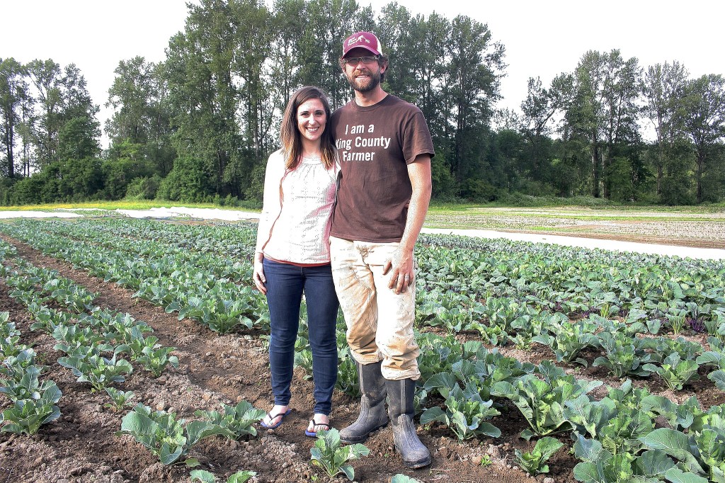 Aaron Kunkler/Staff PhotoKim and Ryan Lichttenegger own and operate Steel Wheel Farm in Fall City