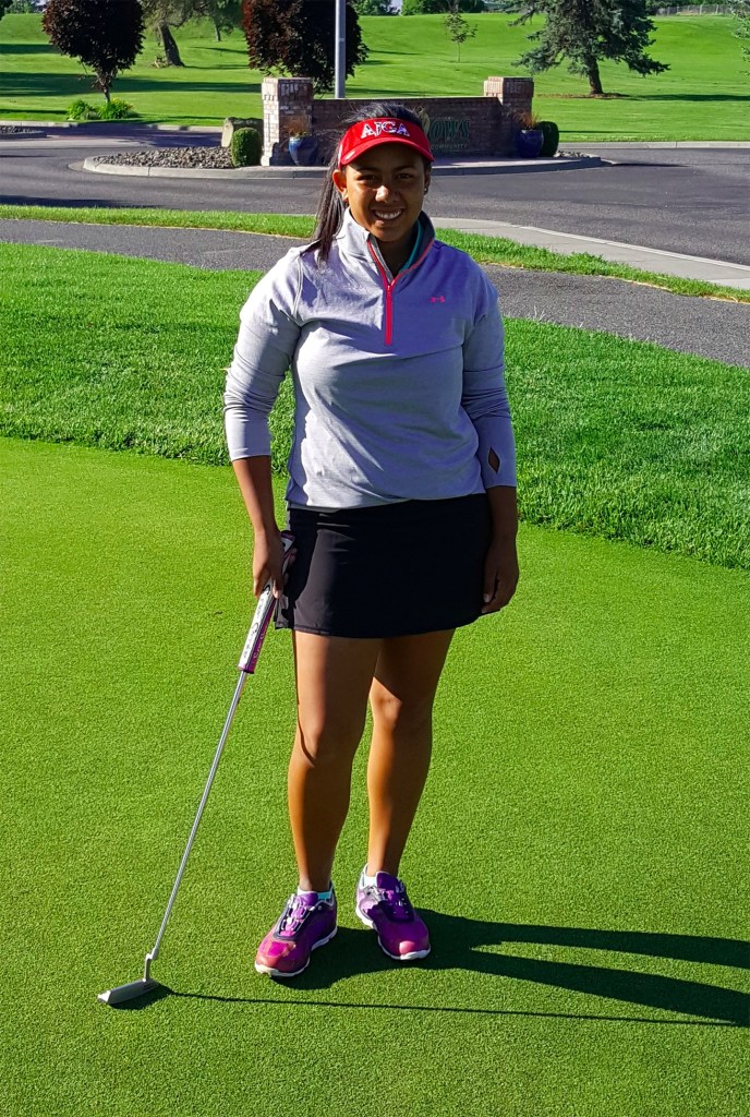 Caitlin Maralack competed in the 2016 state golf championship May 24 and 25 at Sun Willows Golf Course in Pasco.Courtesy Photo