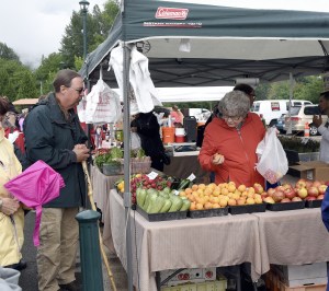 Shoppers came out with the sun to pick up fresh produce