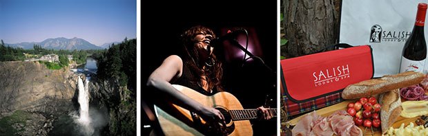 Salish Lodge & Spa sits atop the 268-foot Snoqualmie Falls; Singer-songwriter Shelby Earl will be one of four acts to perform; Tickets include a Salish gourmet picnic