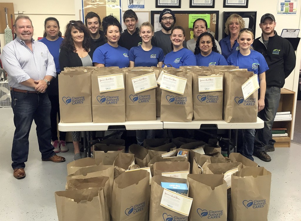 Staff of The Cleaning Authority team collected more than 500 pounds of food to donate to the Snoqualmie Valley Food Bank in The Cleaning Authority Cares Summer Food Drive.Courtesy Photo