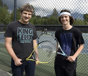 Carol Ladwig/Staff PhotosCaptains Ryan Cantalina and Jacob Holmes have played tennis in all four years of high school.