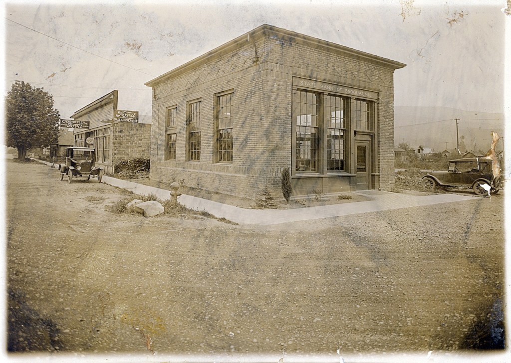 Courtesy PhotoThe State Bank of Snoqualmie stood on the corner of Falls Avenue S.E. and S.E. River Street from 1923 to 1929.