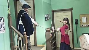 George (Peter Cook) and Charlotte Hay