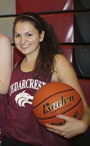 Cedarcrest's Megan Ditore set three school records for three-point shots in a Friday