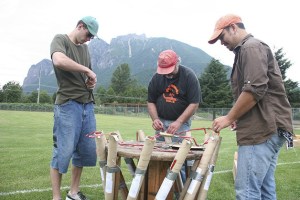 A crew with Eagle Fireworks of Chehalis set up the big fireworks show for Festival at Mount Si at Torguson Park. The event returns at dusk Saturday