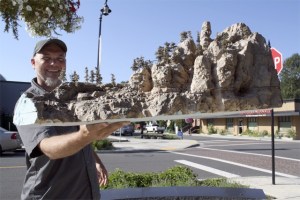 It took a matter of hours for Snoqualmie resident Todd Gamble to craft this piece of model railroad scenery. Gamble’s creativity can be seen in promotional materials for Railroad Days in recent years.