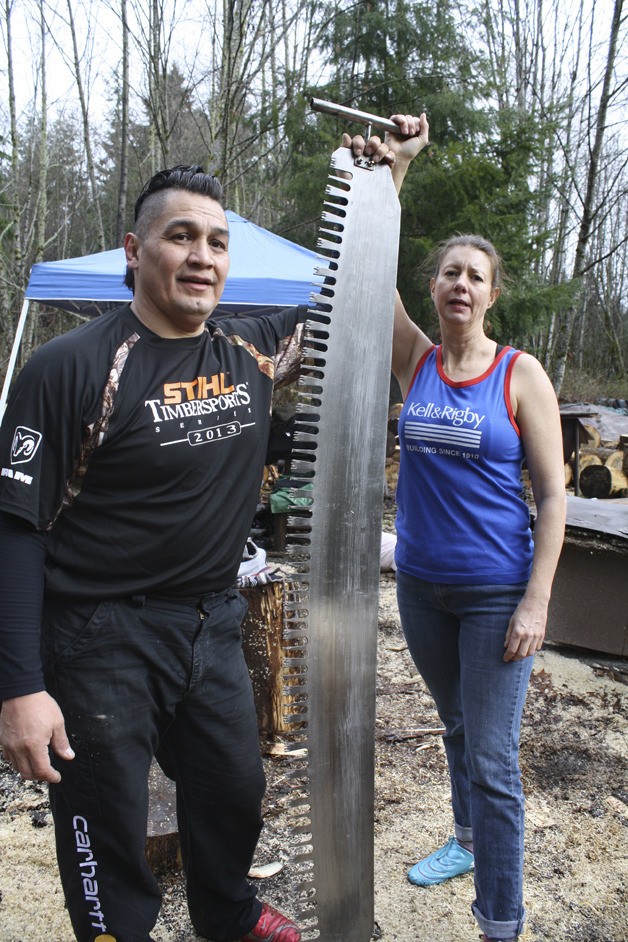 Taking a break from timber sports practice