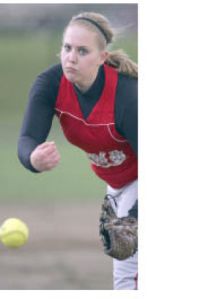 Rachel Nyberg throws a pitch in last week’s game against Mercer Island.