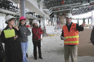 On a tour of the half-complete Technical Glass building in Snoqualmie Business Park