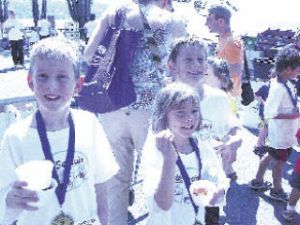 Snoqualmie’s Fentress trio — brothers Andrew and Alex and sister Arielle Fentress — competed in the Benaroya Research Institute triathlon in July. Arielle