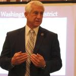 Congressman Reichert speaks about trade, taxes and polcie at luncheon
