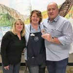 Valley Animal Partners member Tracy Skylstad, center, congratulates Nancy and Eric Anderson, left and right, on taking first place in the Valley Animal Partners Chili Showdown held Nov. 5. The organization raised more than $4,000 in the event. Courtesy Photo