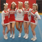 Home competitors in the Nov. 10 Washington All State Cheer Competition, hosted at Mount Si High School, were Abby Mandella, Avery Barrett, Halle Nicholson, Erin Wollerton and Annie Bluher.