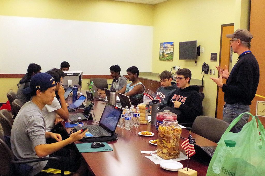 Courtesy Photo                                The Snoqualmie Valley Hospital offered the Siber Defense Club their conference room. The event ran from 10 p.m. on Saturday, Nov. 5, to 5 a.m. on Sunday, Nov. 6.