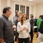 Amber Mikluscak talks about the details of the bike park to North Bend residents at the open house. (Evan Pappas/Staff Photo)
