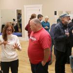 The Si View Park community center had a constant stream of people coming into the open house to check out the preliminary bike park designs and share their feedback. (Evan Pappas/Staff Photo)